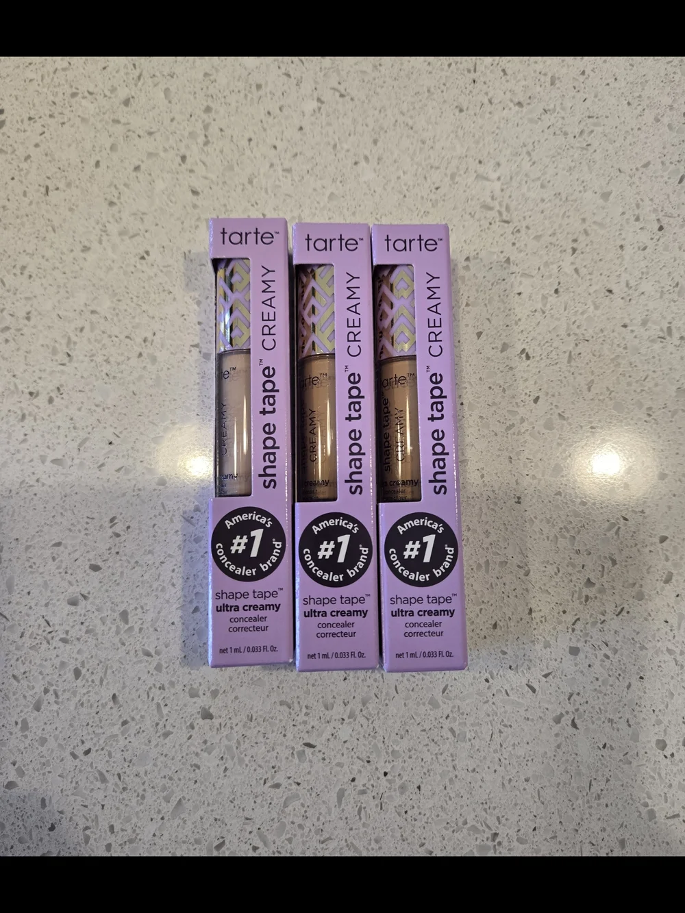 Tarte Shape Tape Ultra Creamy Concealer Minis 44H Tan Lot of 3 New
